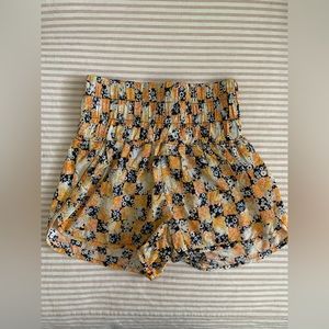Free People The Way Home Printed Shorts in Floral Check